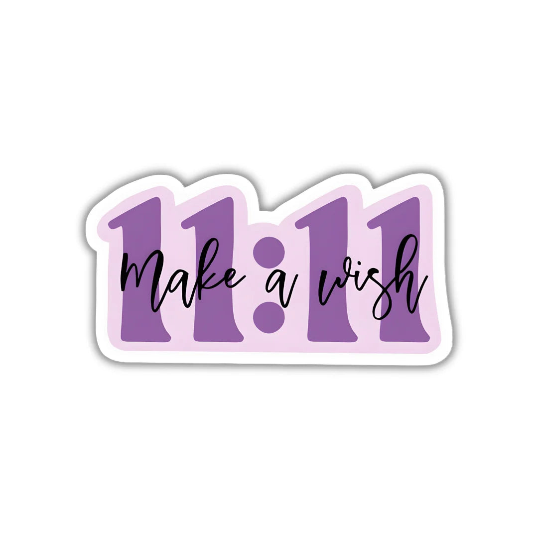 11:11 Wish design sticker with stylish high-quality printing, durable finish and zero-residue removal by Drache