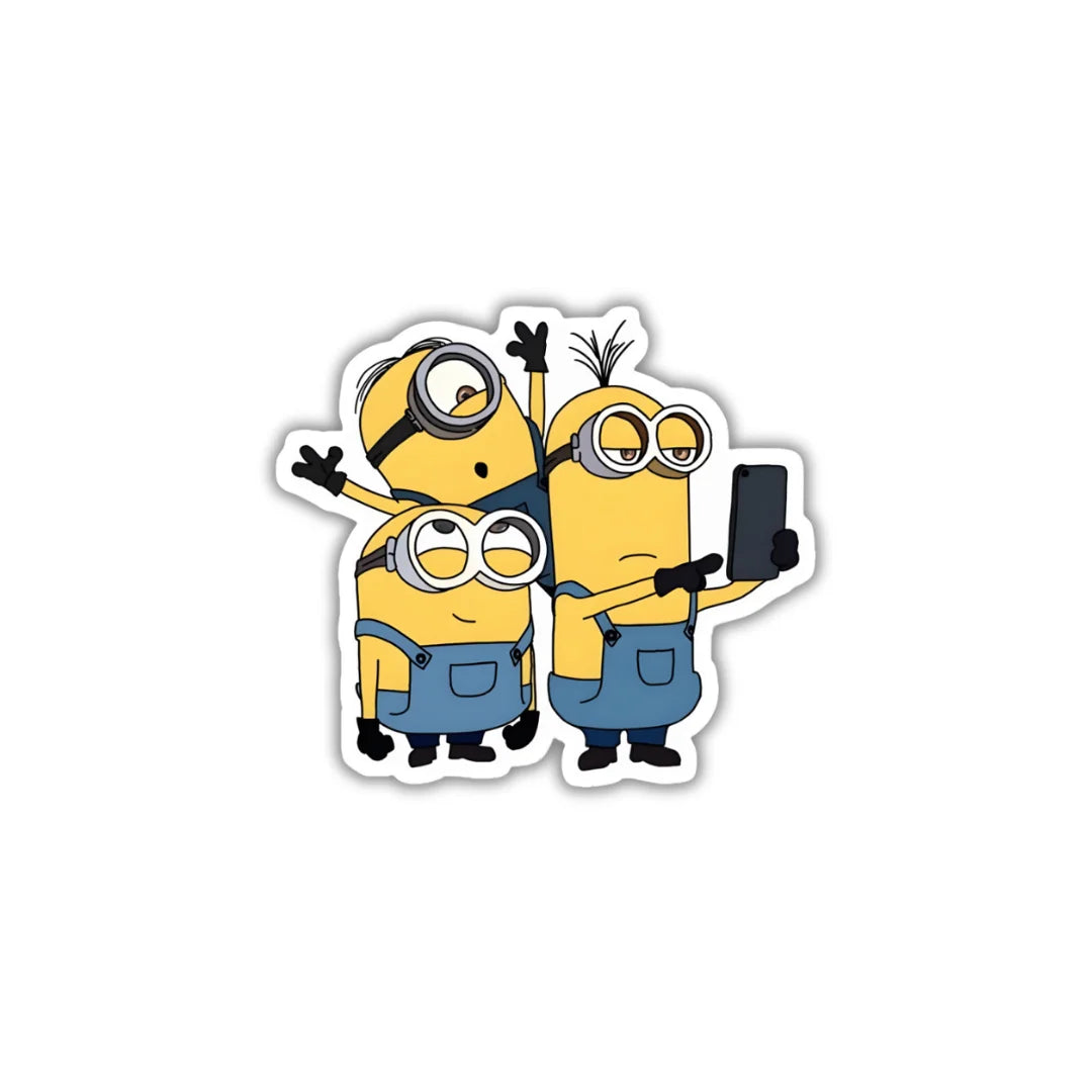 3 Minions high-quality premium sticker with zero residue by Drache
