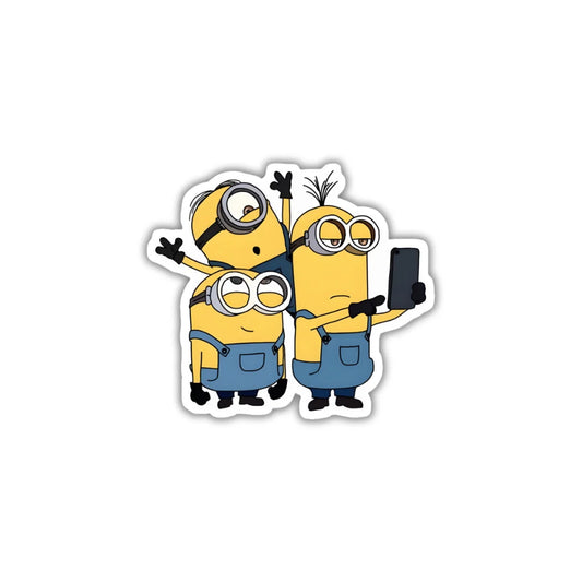 3 Minions high-quality premium sticker with zero residue by Drache