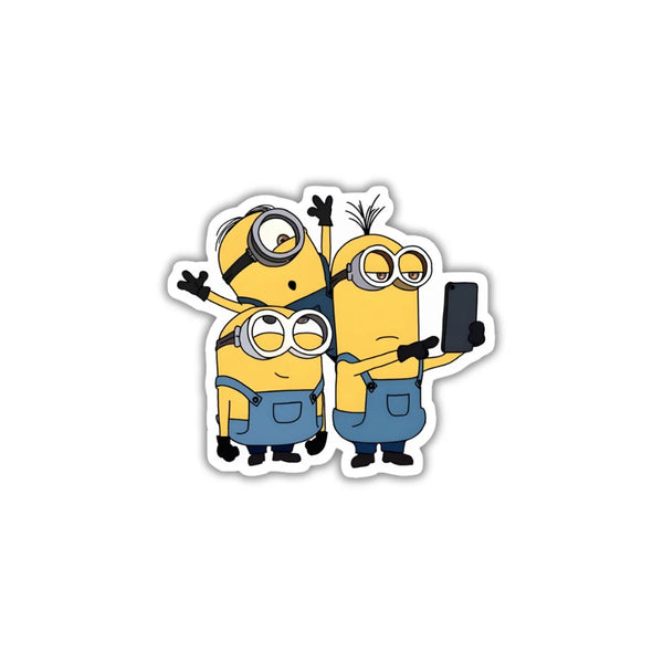 3 Minions high-quality premium sticker with zero residue by Drache