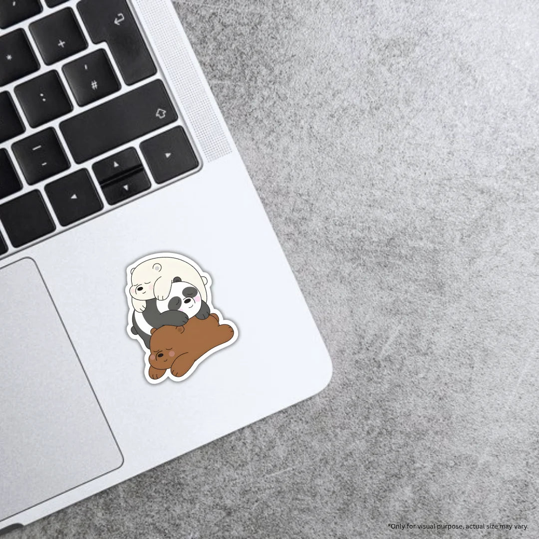 3 Pandas Sleeping premium waterproof and scratch-resistant sticker by Drache