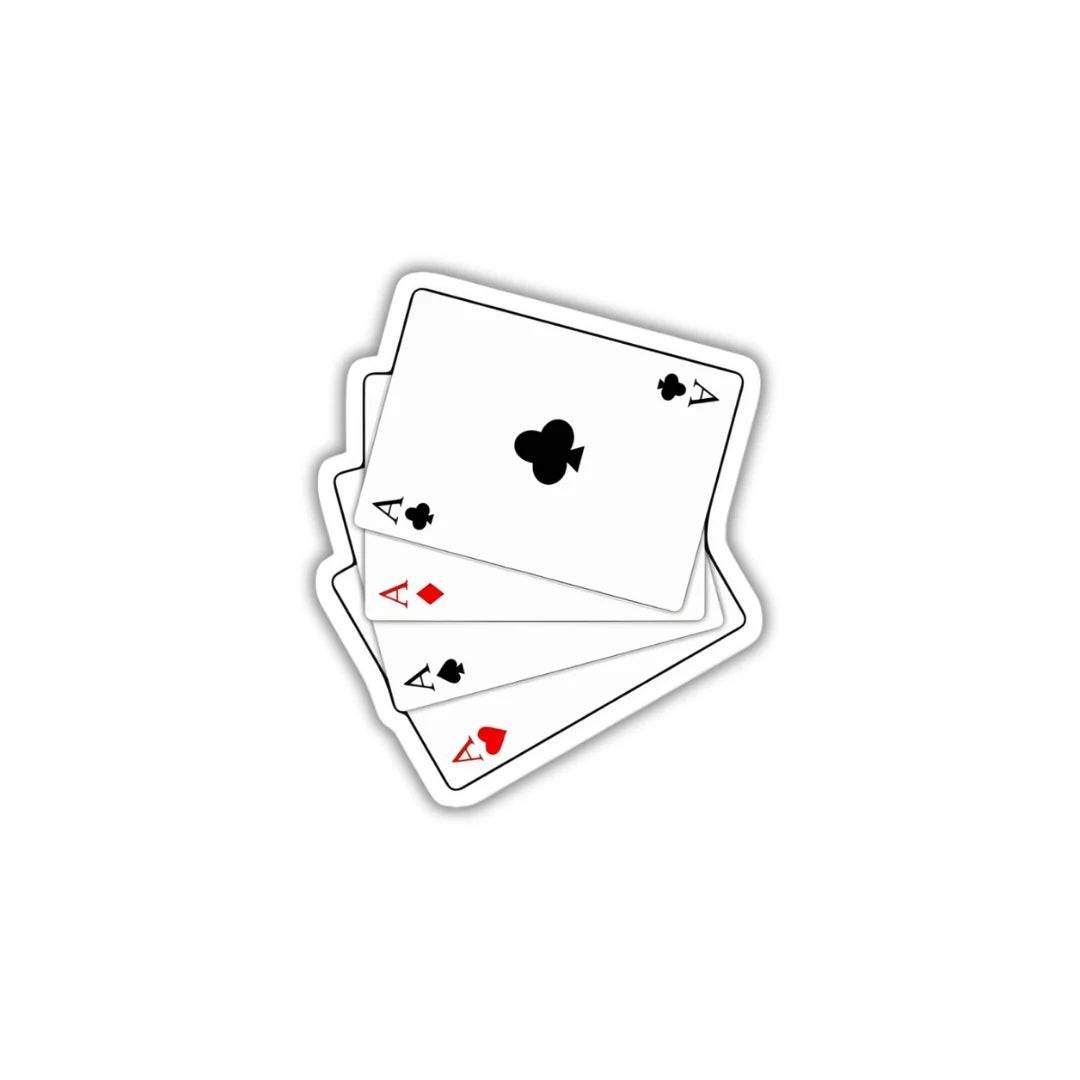 AAAA Ace Cards design sticker with stylish high-quality printing, durable finish and zero-residue removal by Drache