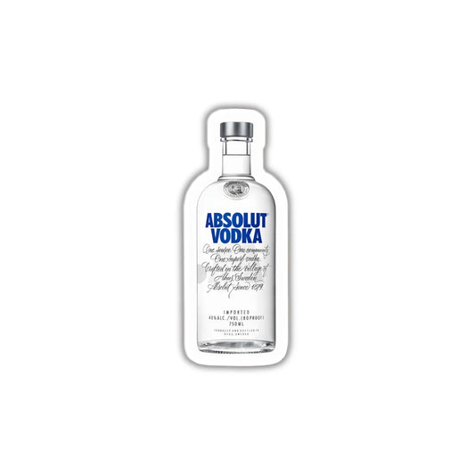 Absolute Vodka high-quality premium sticker with zero residue by Drache