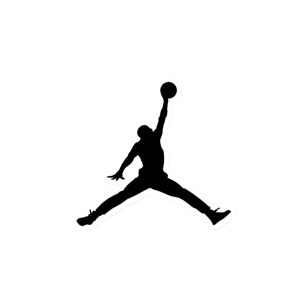 Air Jordan design sticker with durable finish, high-quality printing and zero-residue removal by Drache