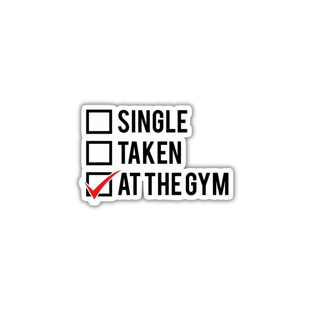 At the Gym design sticker with stylish high-quality printing, durable finish and zero-residue removal by Drache
