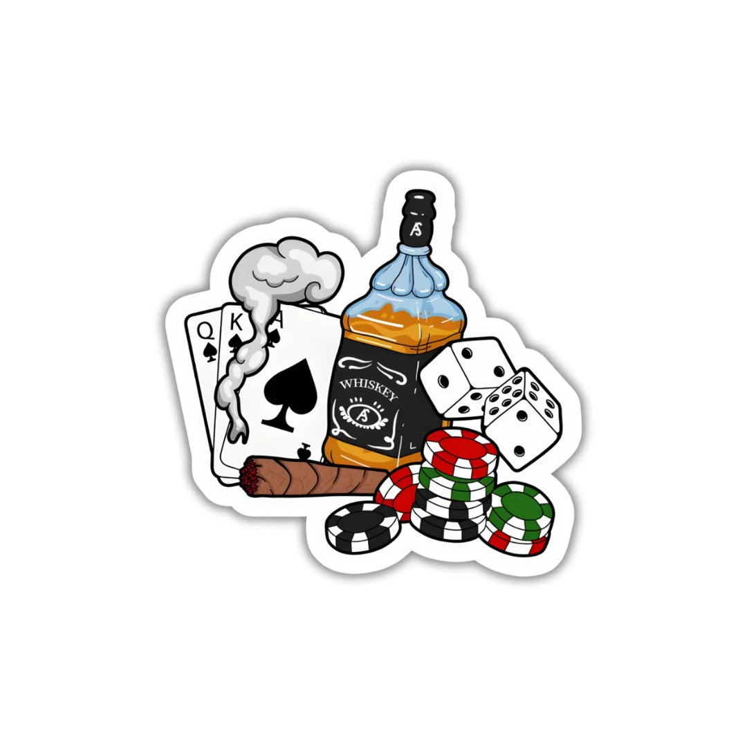 Bad Habits design sticker with stylish high-quality printing, durable finish and zero-residue removal by Drache