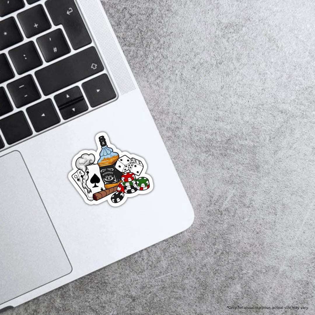 Bad Habits sticker featuring a bold and edgy lifestyle-themed design, premium printing, waterproof quality and scratch-resistant finish