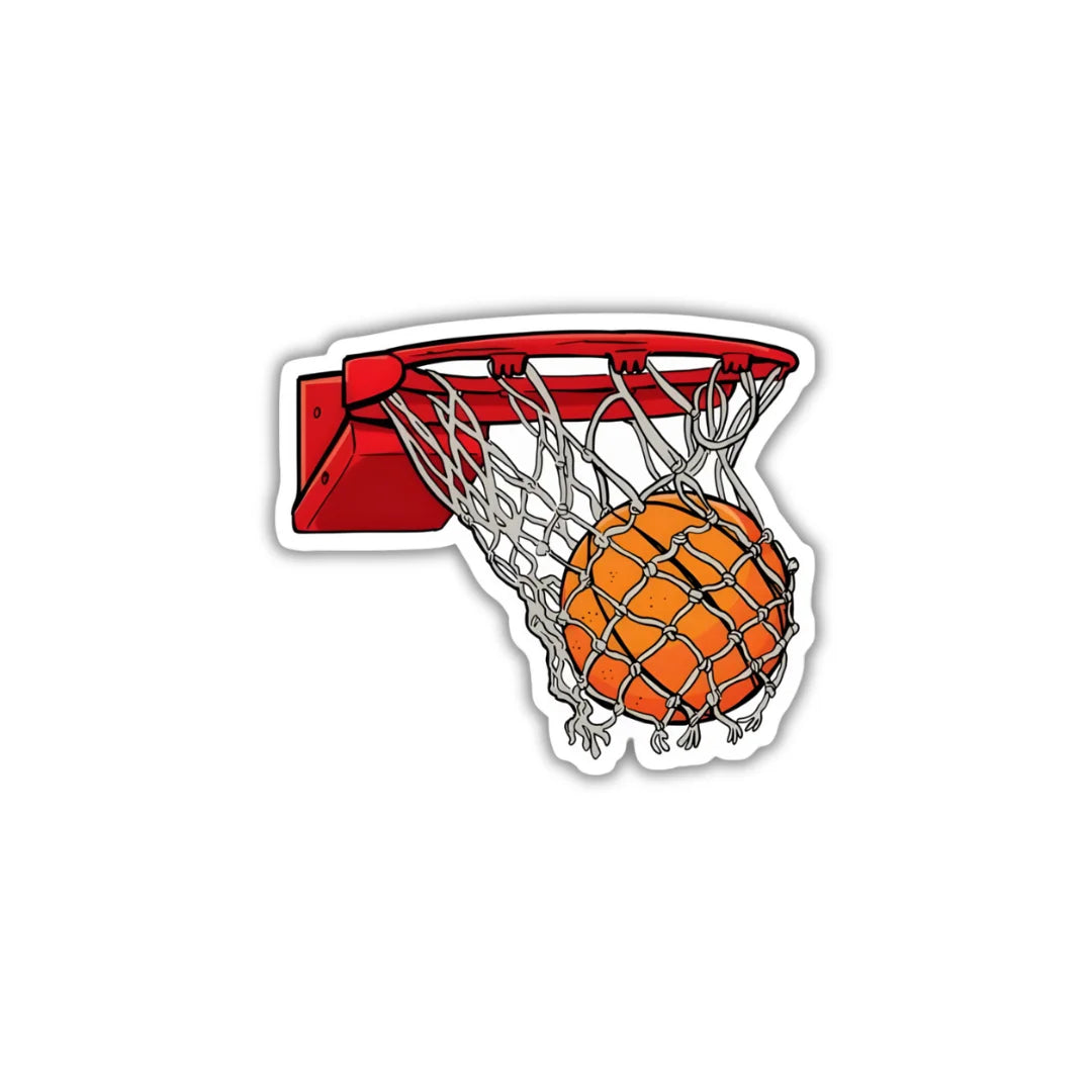 Basketball Basket design sticker with durable finish, high-quality printing and zero-residue removal by Drache