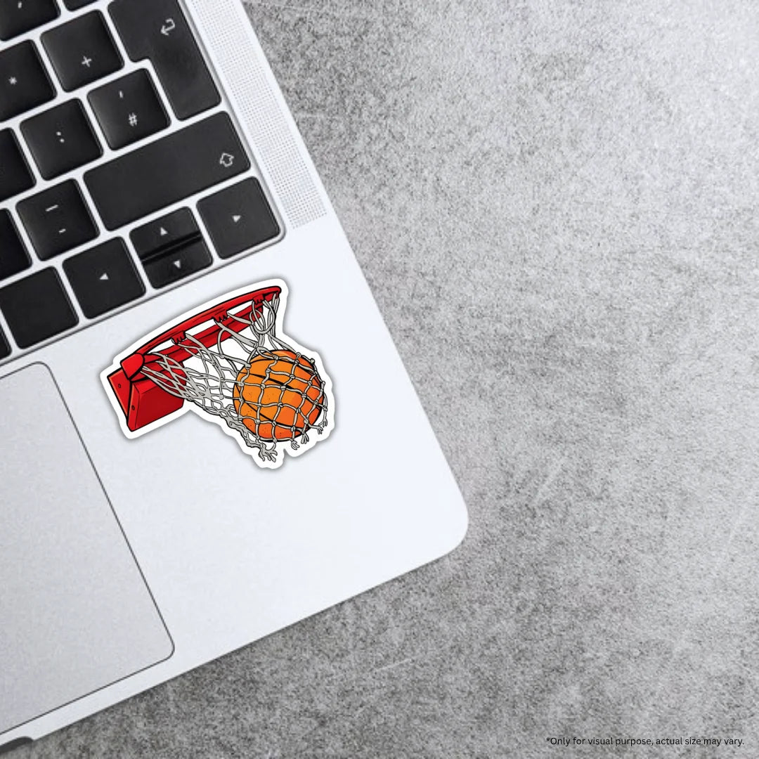 Basketball Basket sticker featuring premium printing, waterproof quality and scratch-resistant finish by Drache