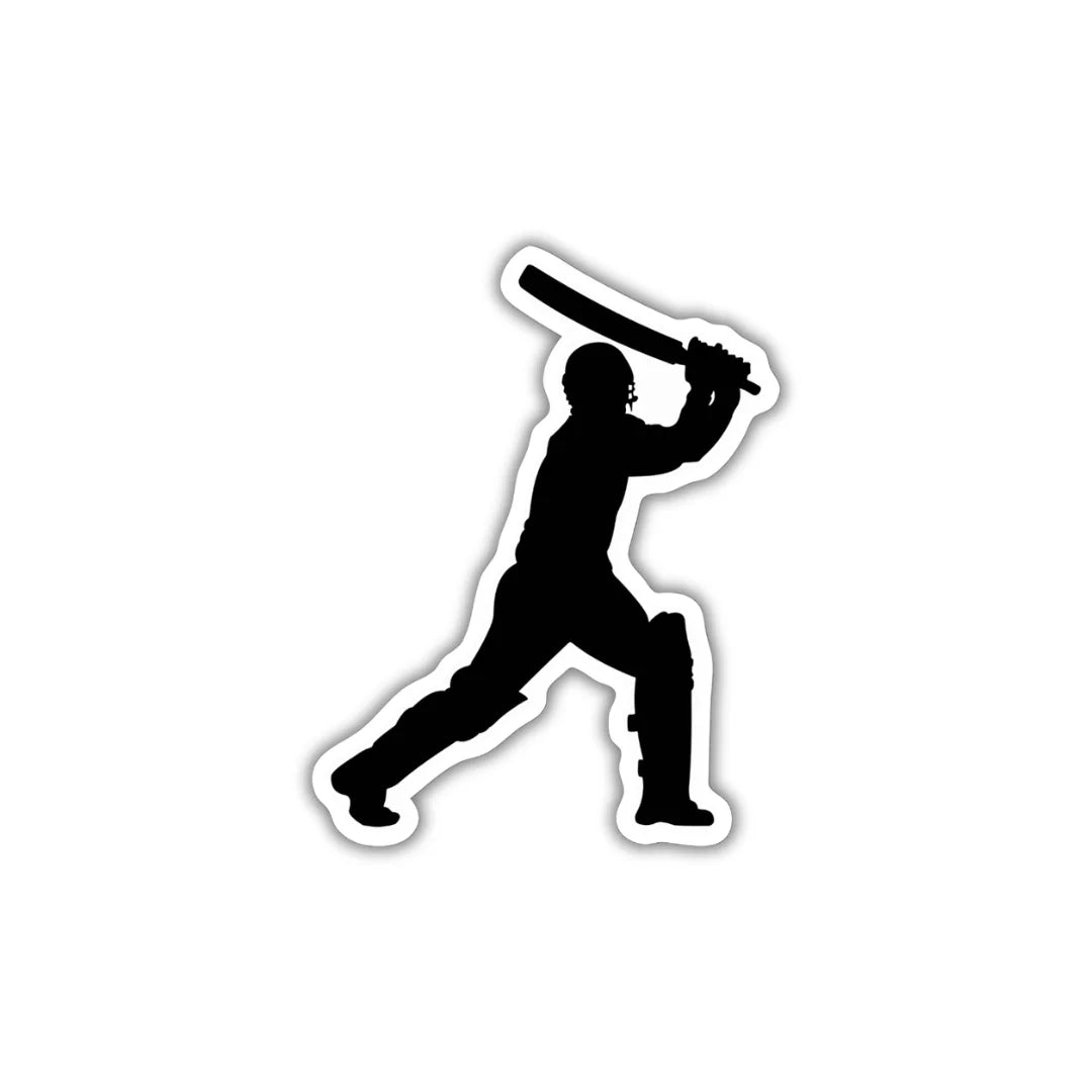 Batsman design sticker with durable finish, high-quality printing and zero-residue removal by Drache