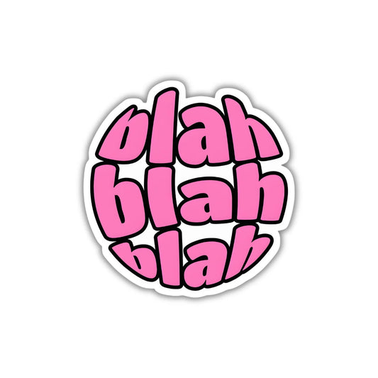 Blah Blah Blah design sticker with stylish high-quality printing, durable finish and zero-residue removal by Drache