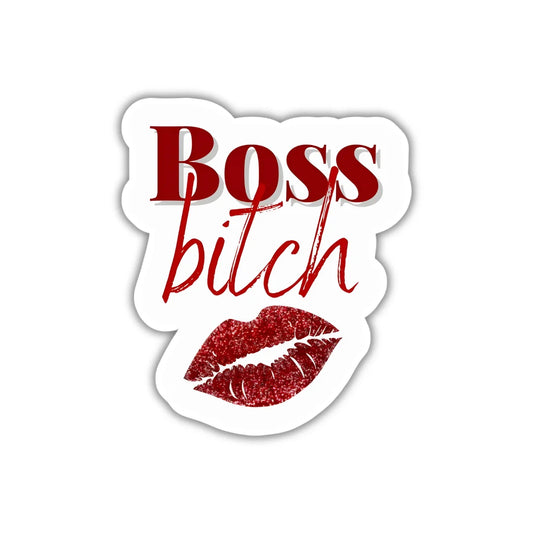 Boss Bitch design sticker with stylish high-quality printing, durable finish and zero-residue removal by Drache