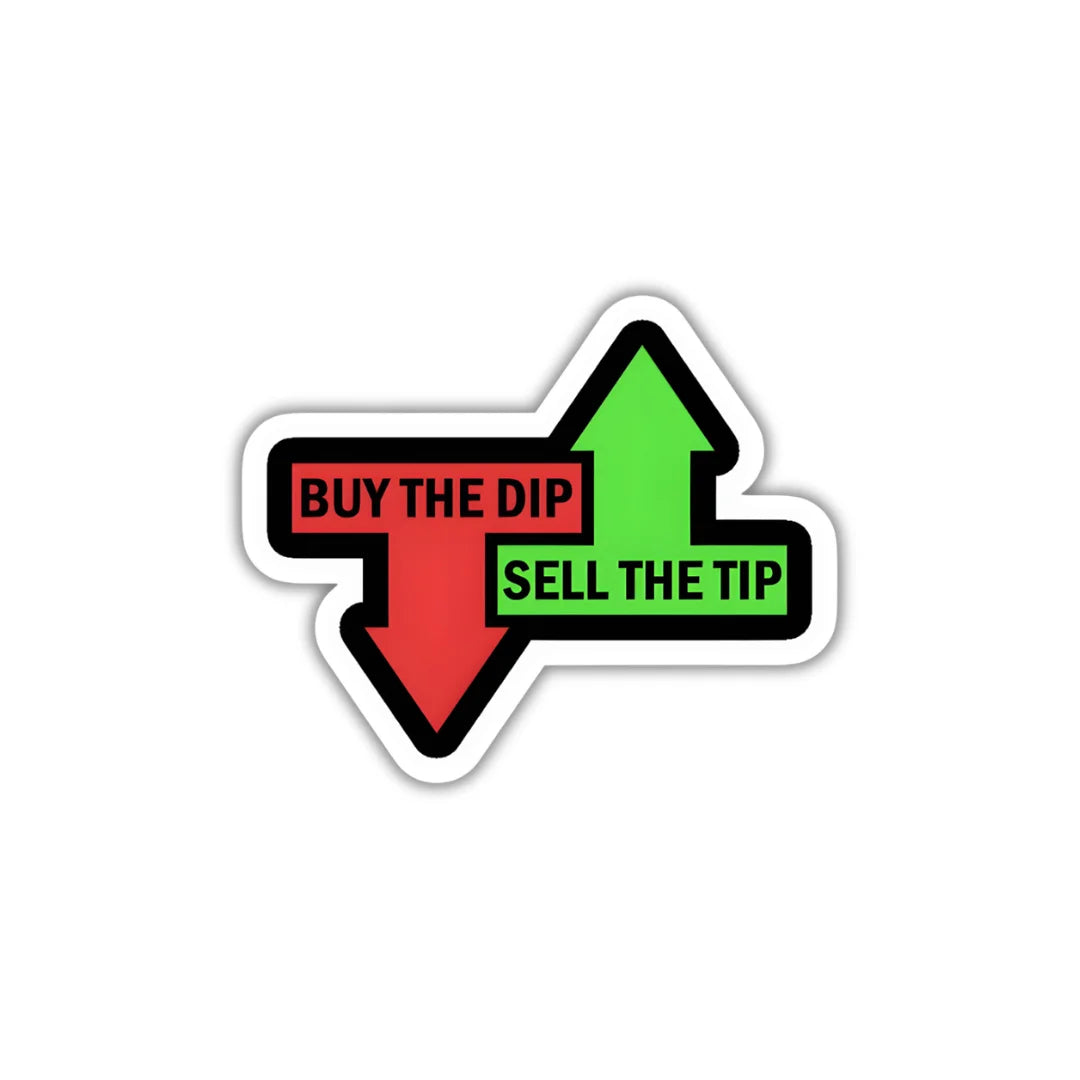Buy Dip Sell Tip design sticker with stylish high-quality printing, durable finish and zero-residue removal by Drache