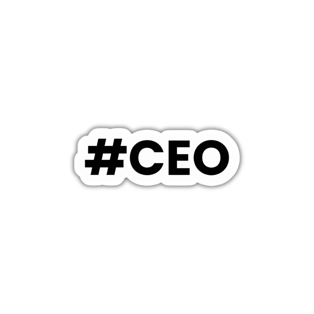 CEO design sticker with stylish high-quality printing, durable finish and zero-residue removal by Drache