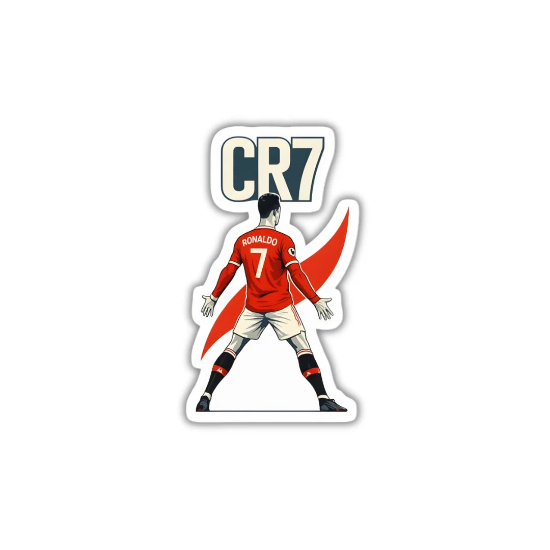 CR7 design sticker featuring durable finish, high-quality printing and zero-residue removal by Drache