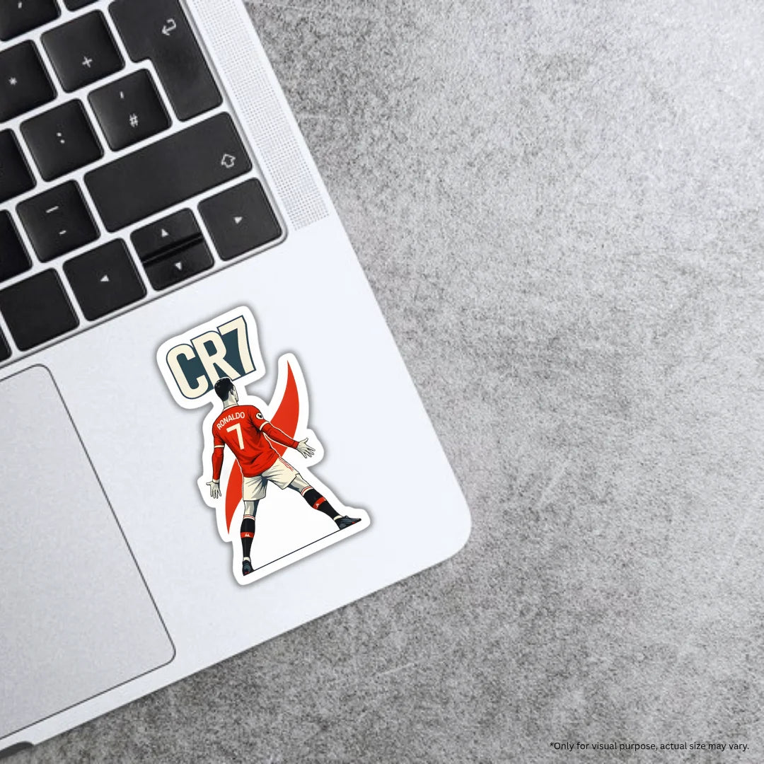 CR7 themed sticker with premium printing, waterproof quality and scratch-resistant finish by Drache