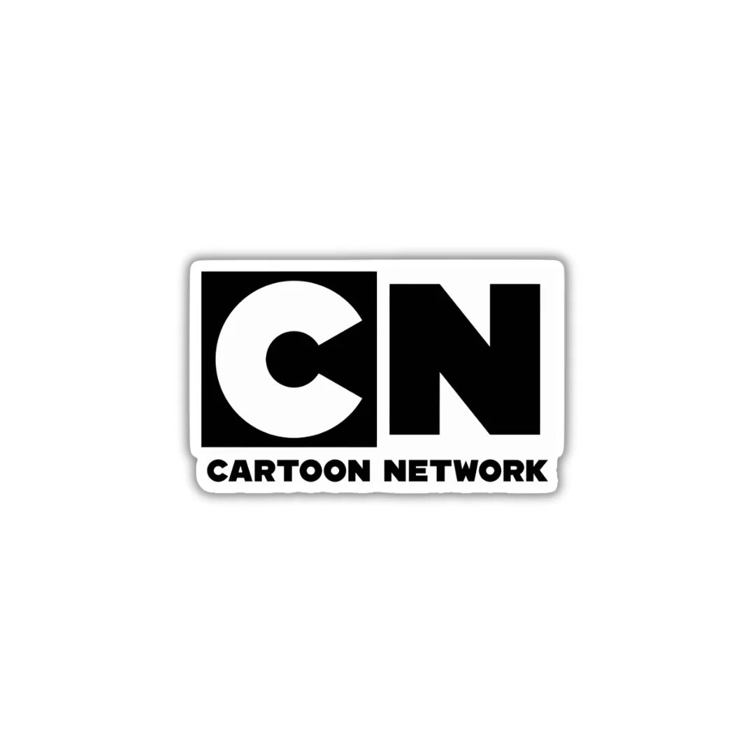 Cartoon Network Logo sticker featuring a classic animated entertainment logo design, premium printing, waterproof quality and scratch-resistant finish