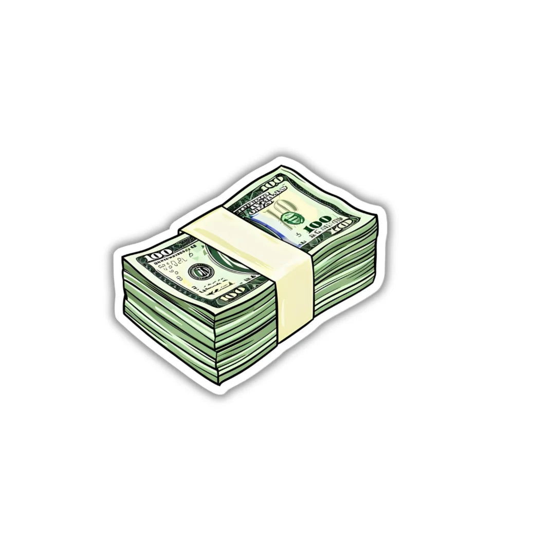 Cash Bundle design sticker with stylish high-quality printing, durable finish and zero-residue removal by Drache