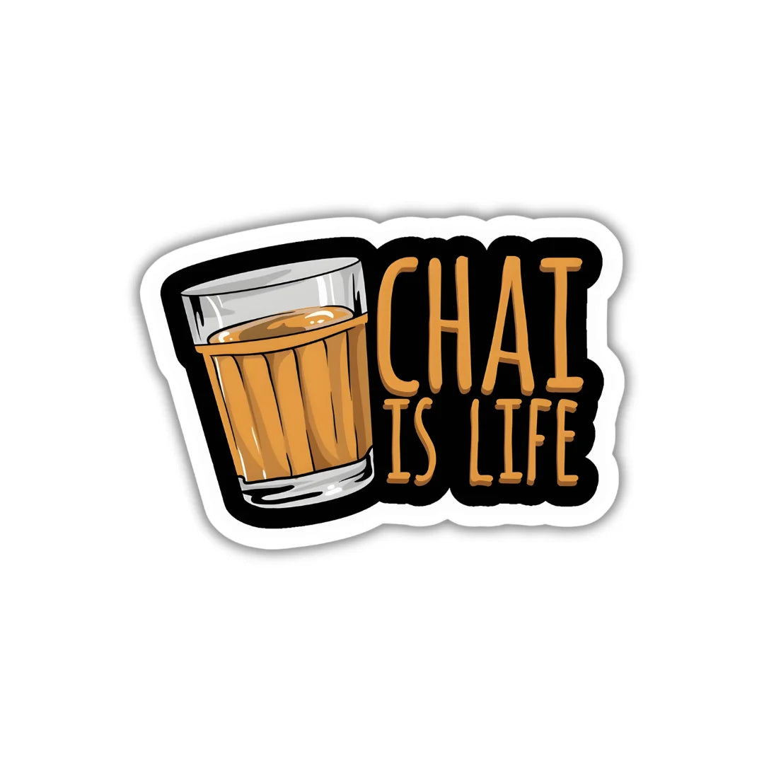 Chai Is Life design sticker with stylish high-quality printing, durable finish and zero-residue removal by Drache