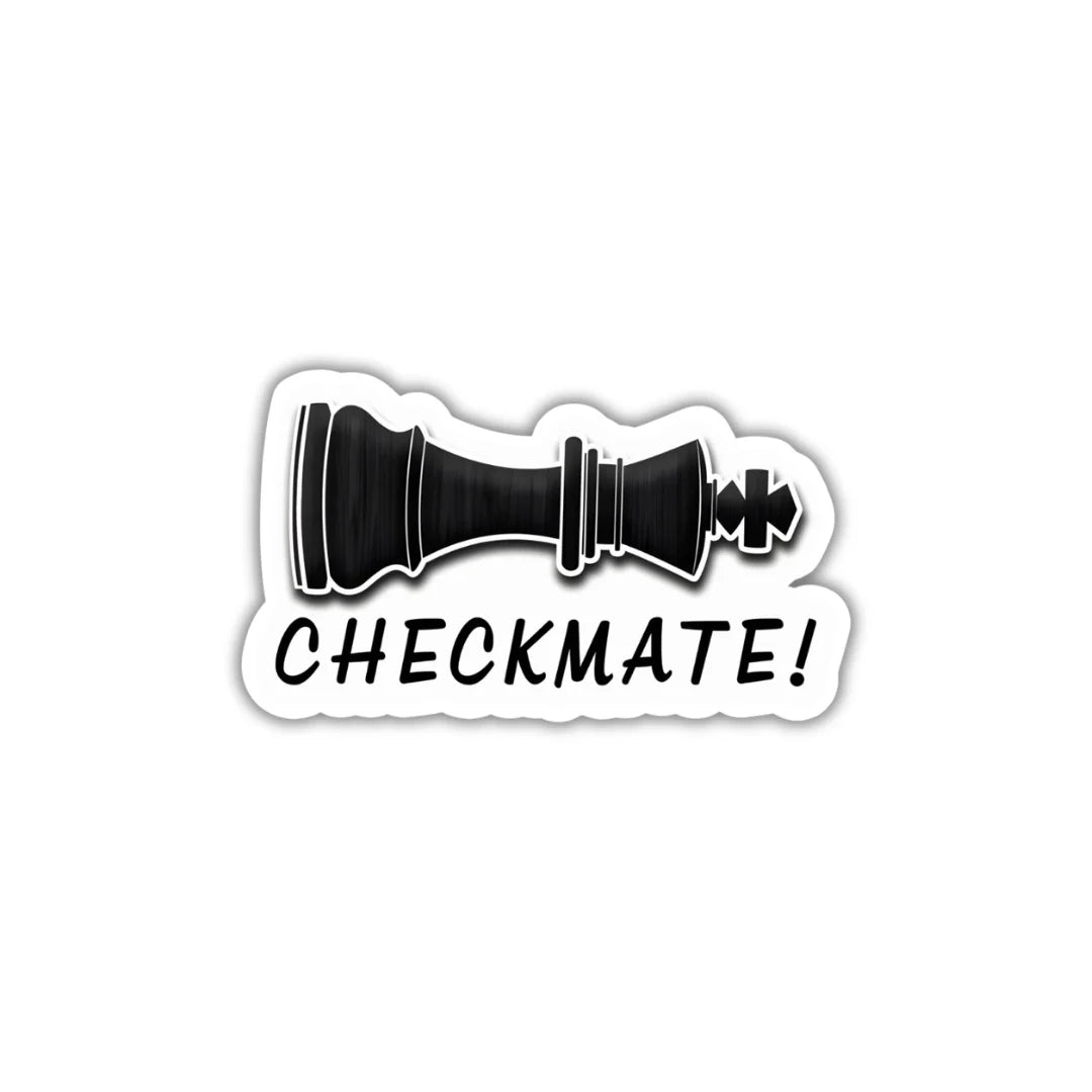 Checkmate design sticker with stylish high-quality printing, durable finish and zero-residue removal by Drache