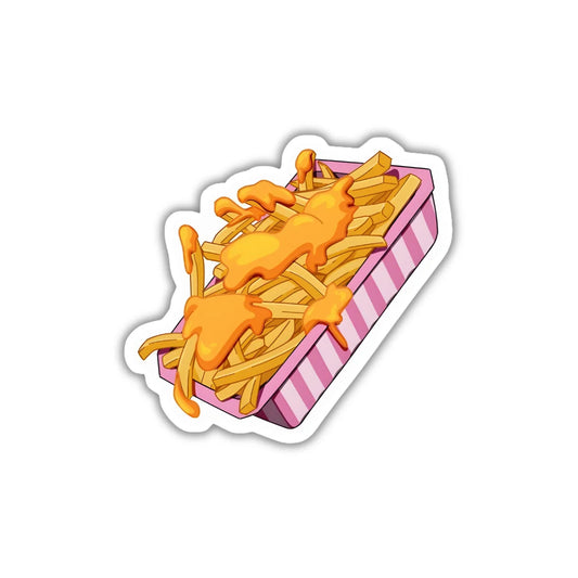 Cheezy Fries design sticker with stylish high-quality printing, durable finish and zero-residue removal by Drache
