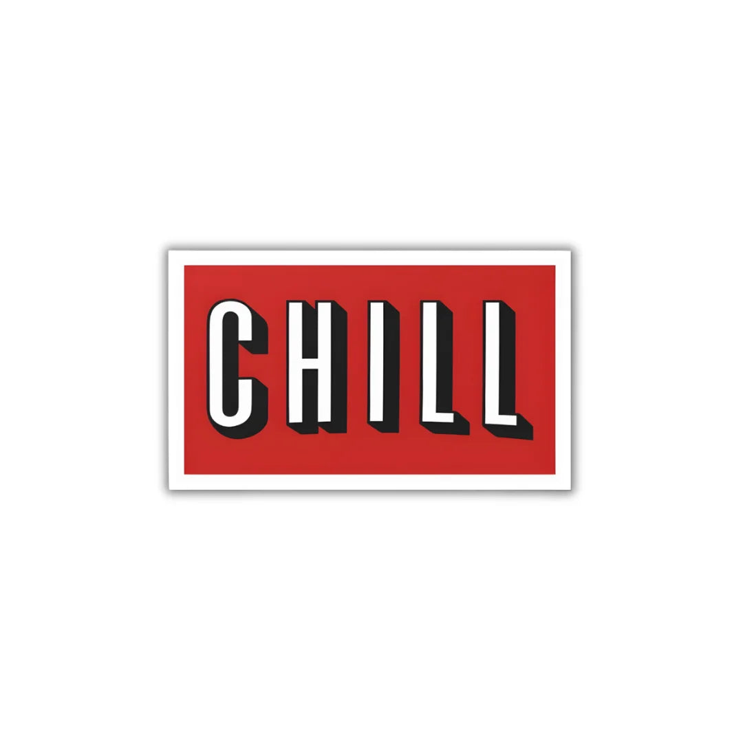 Chill design sticker with stylish high-quality printing, durable finish and zero-residue removal by Drache