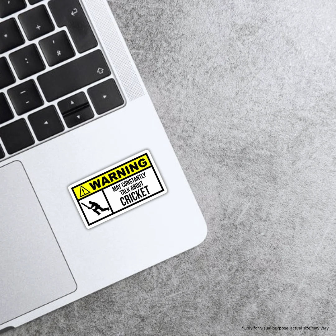 Cricket Warning design sticker with stylish high-quality printing, durable finish and zero-residue removal by Drache