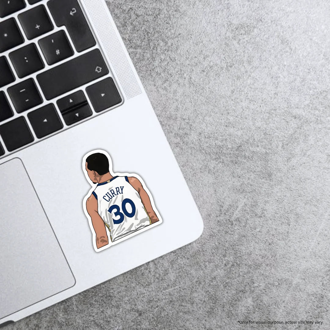 Curry 30 sticker featuring premium printing, waterproof quality and scratch-resistant finish by Drache