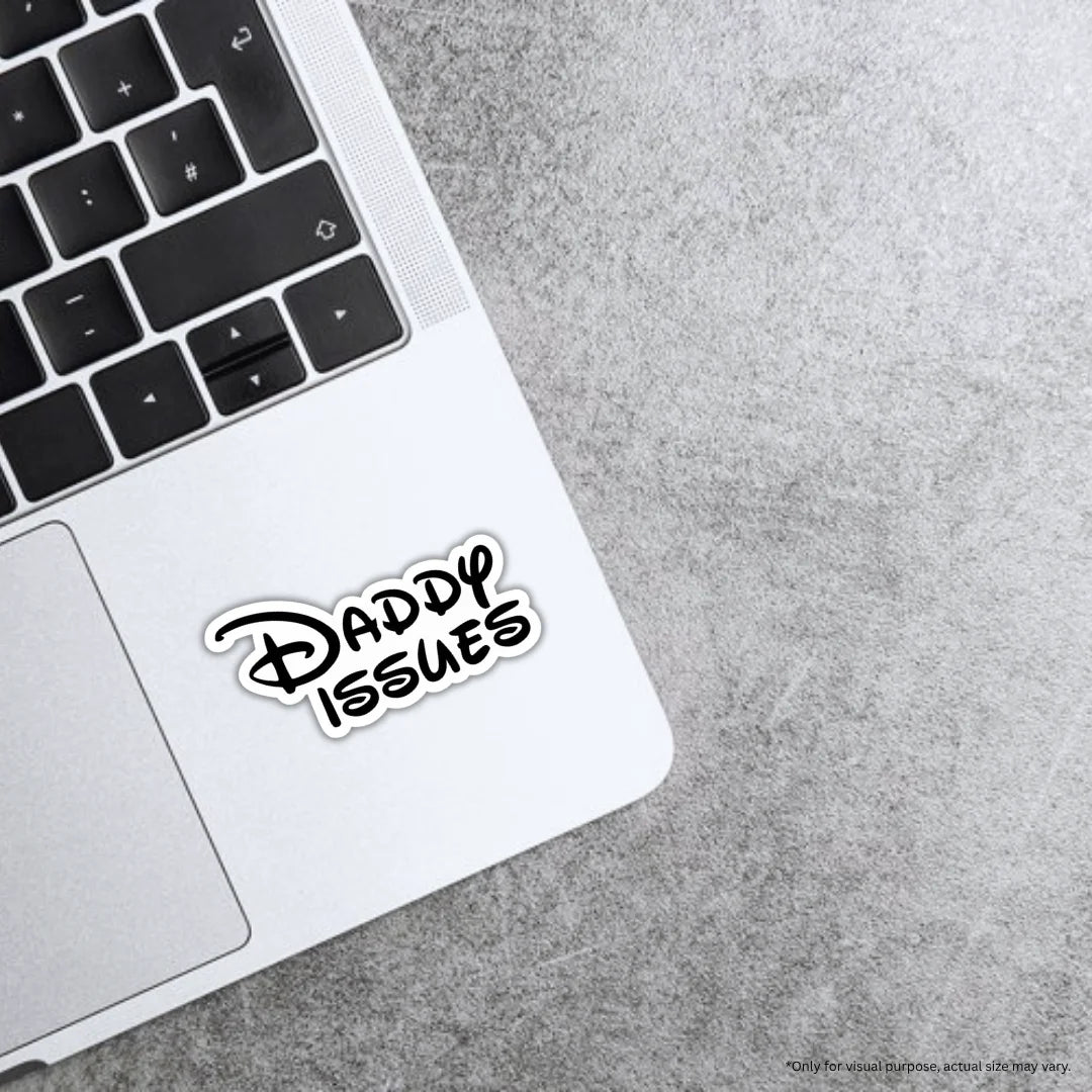 Daddy Issues design sticker with crisp high-quality printing, durable finish and zero-residue removal by Drache