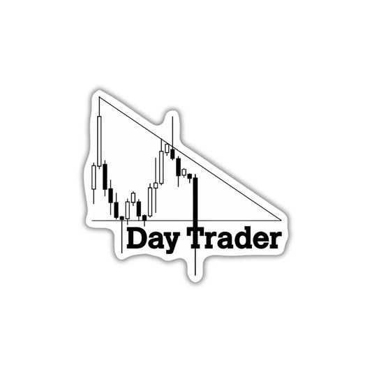 Day Trader design sticker with stylish high-quality printing, durable finish and zero-residue removal by Drache