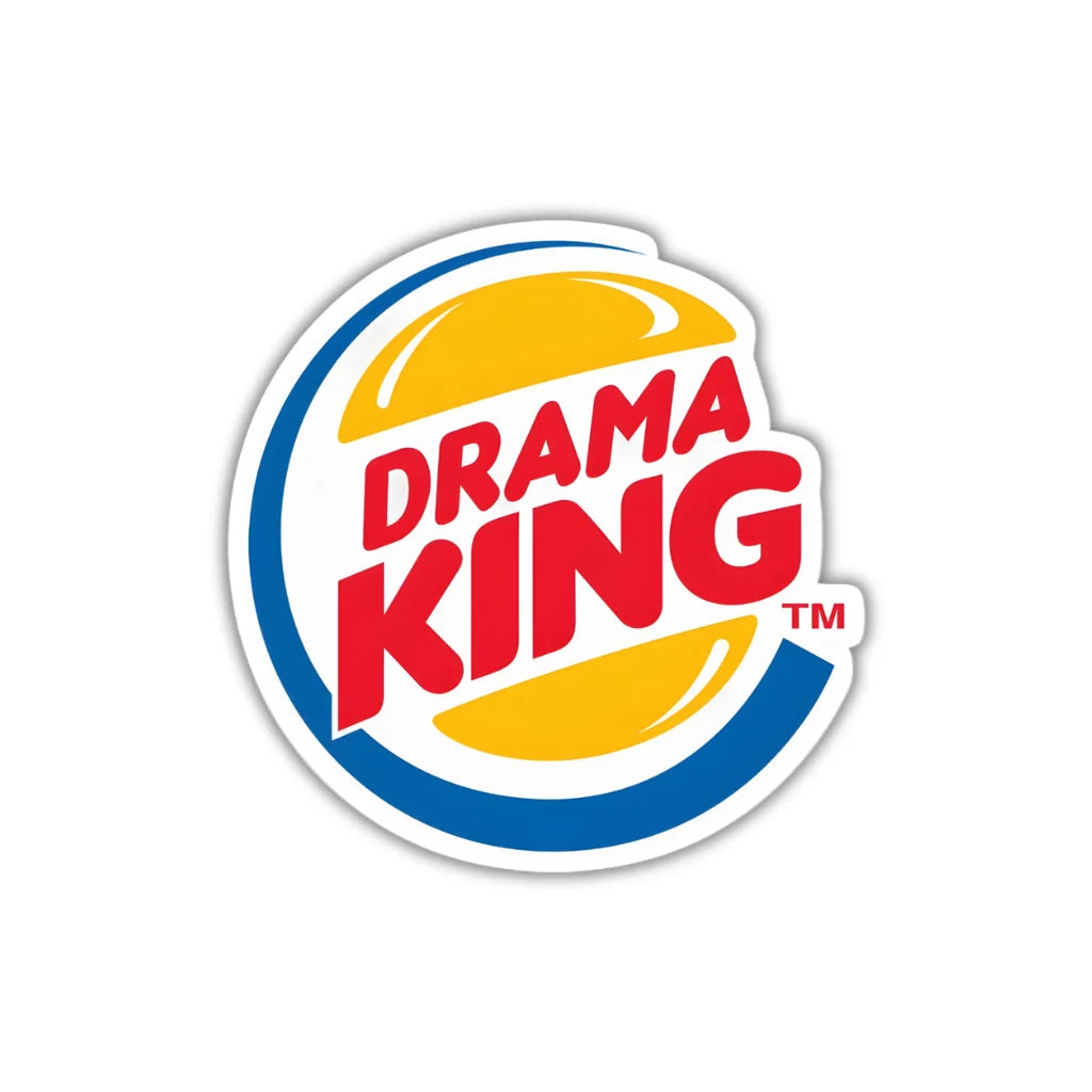 Drama King design sticker with stylish high-quality printing, durable finish and zero-residue removal by Drache