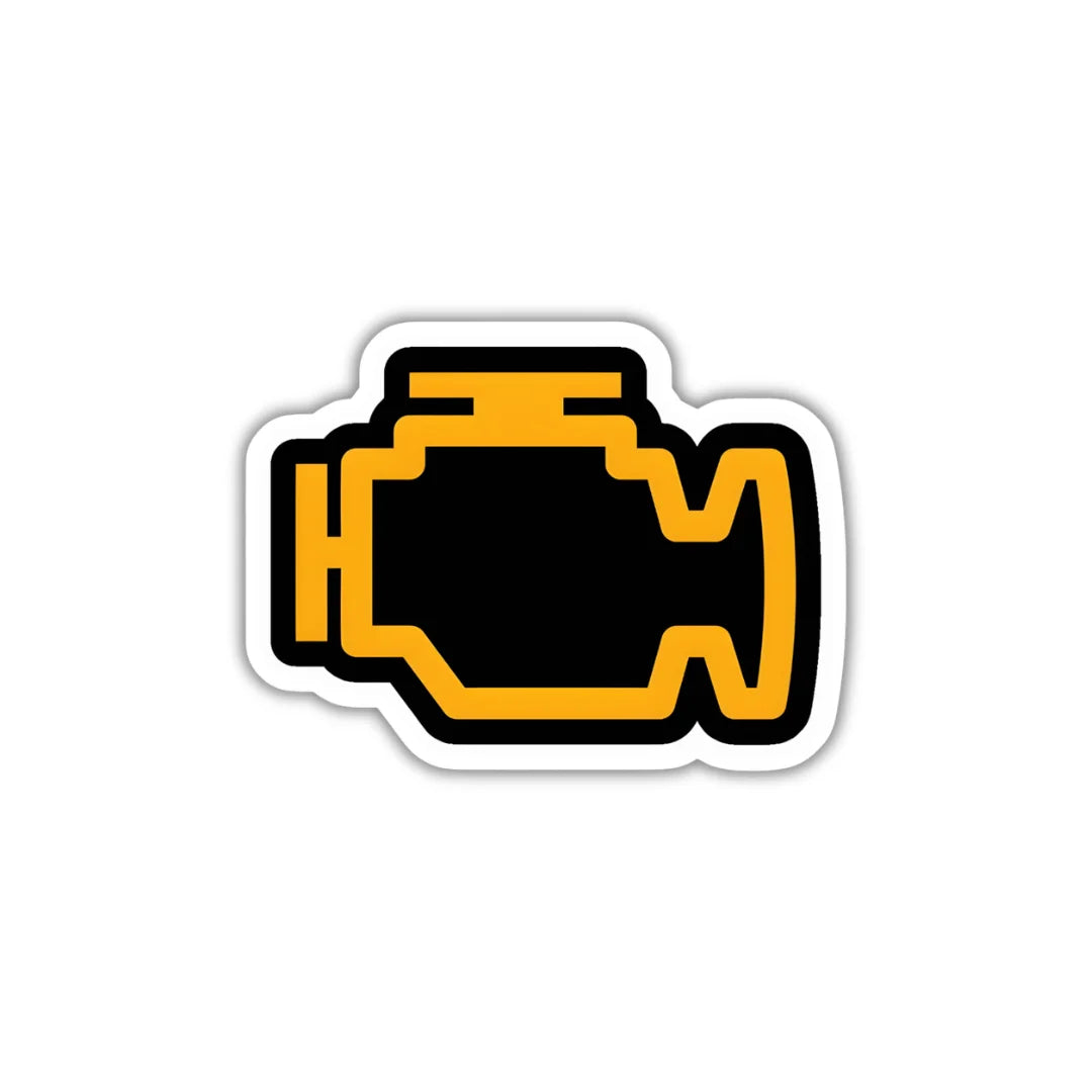 Engine Light sticker featuring a bold automotive design, premium printing, waterproof quality and scratch-resistant finish
