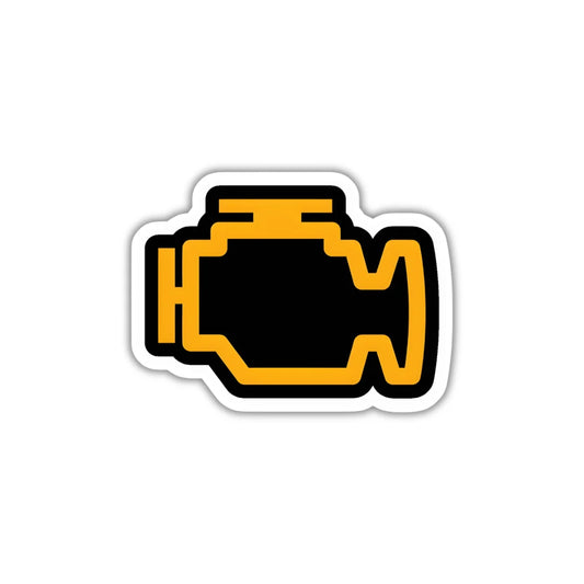Engine Light sticker featuring a bold automotive design, premium printing, waterproof quality and scratch-resistant finish