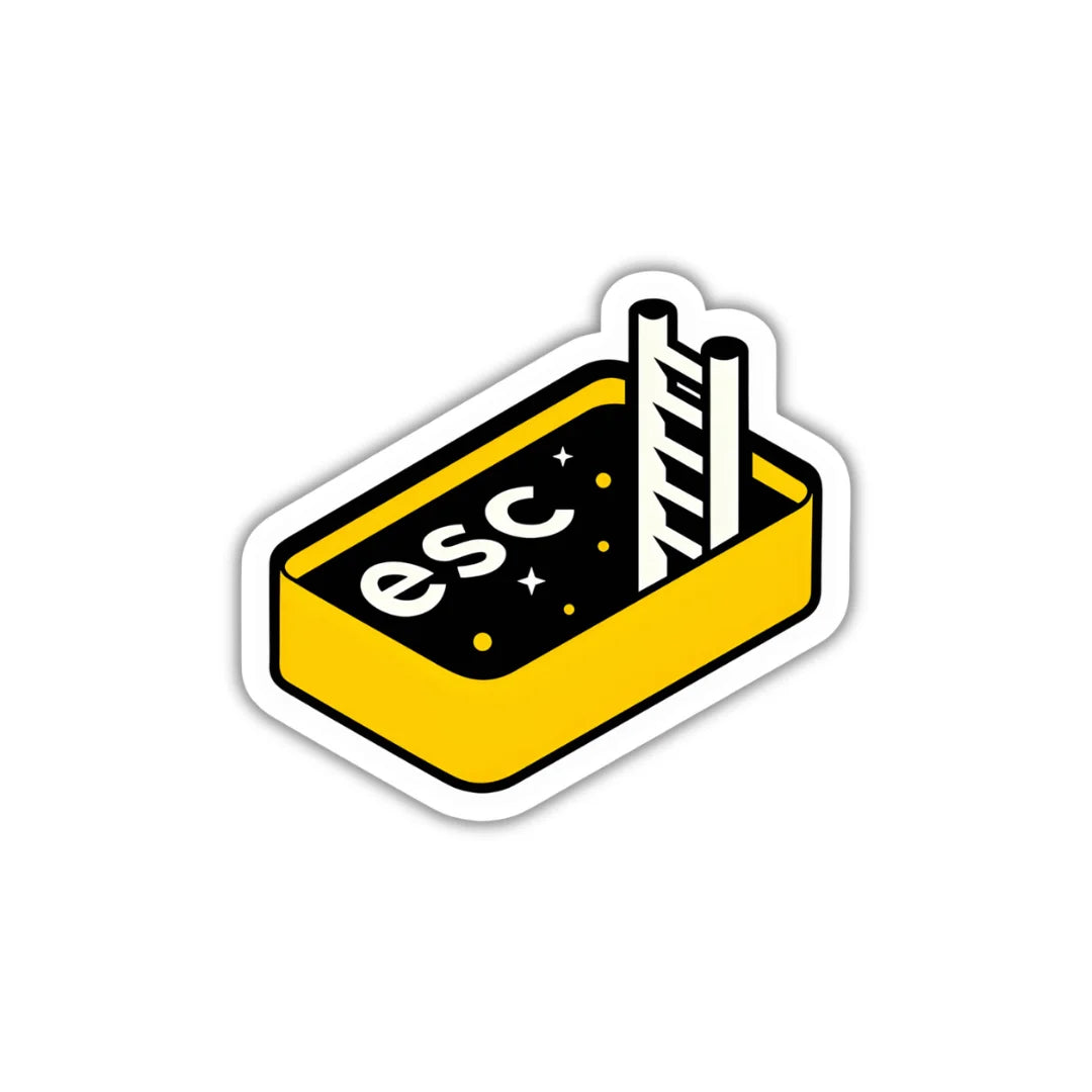 Escape Ladder design sticker with durable finish, high-quality printing and zero-residue removal by Drache