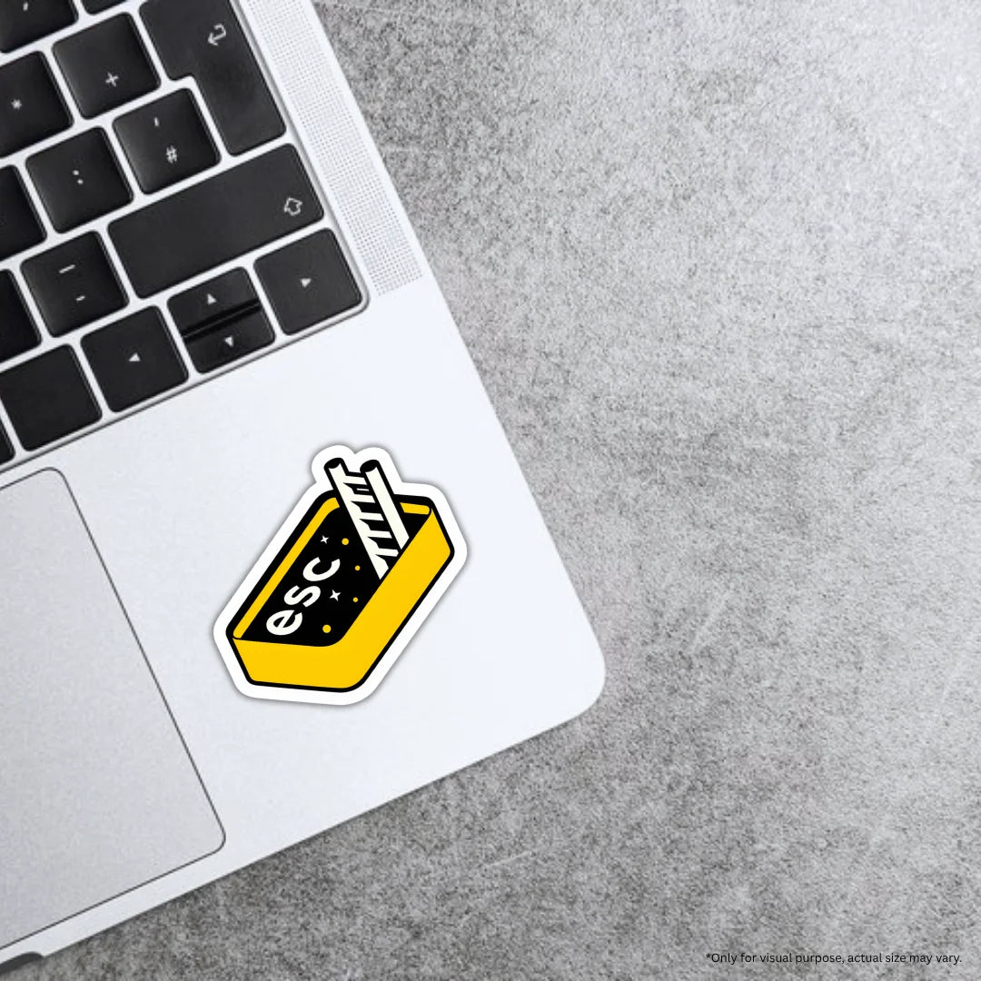 Escape Ladder sticker featuring a creative adventure design, premium printing, waterproof quality and scratch-resistant finish