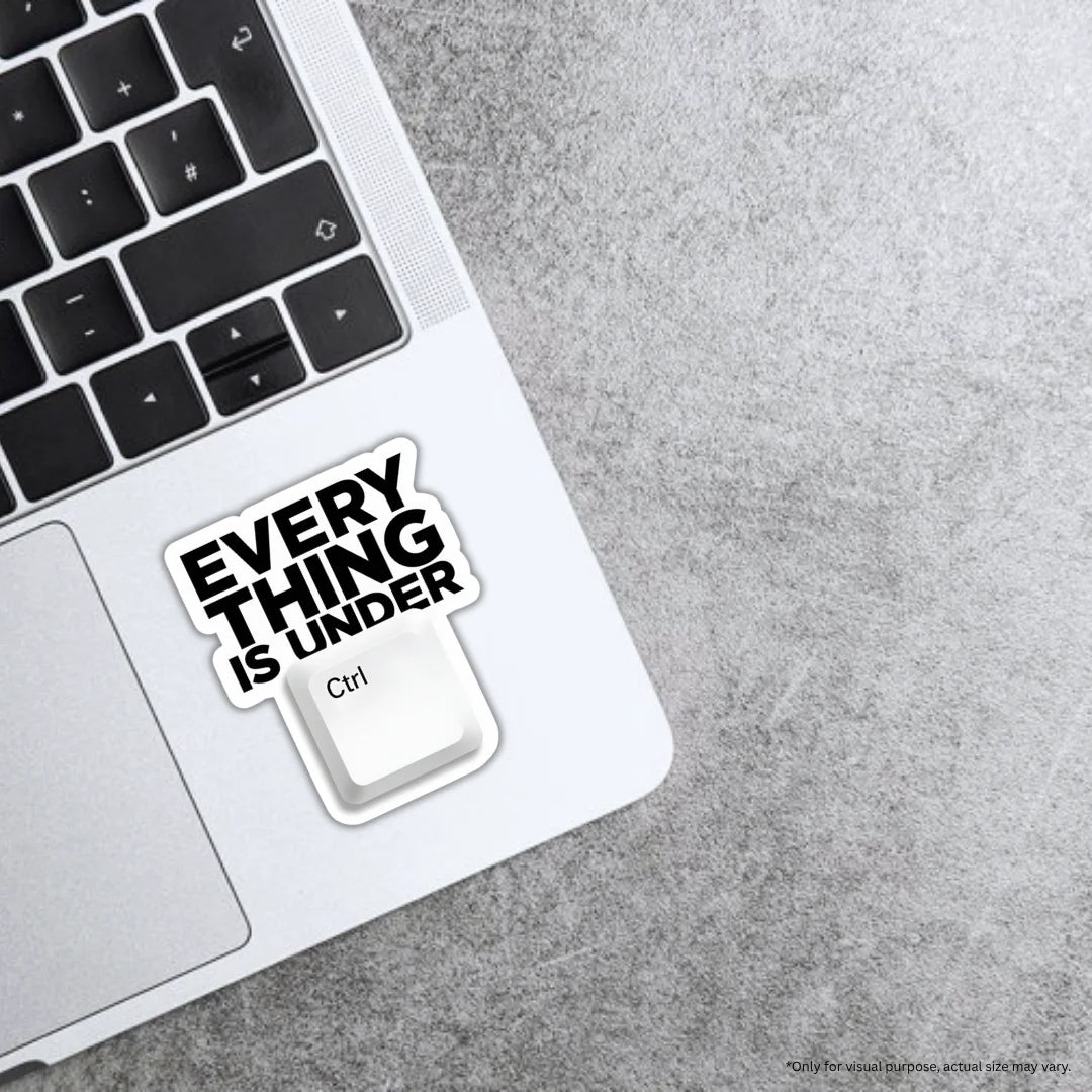 Everything Under Control computer sticker with crisp high-quality printing, durable finish and zero-residue removal by Drache