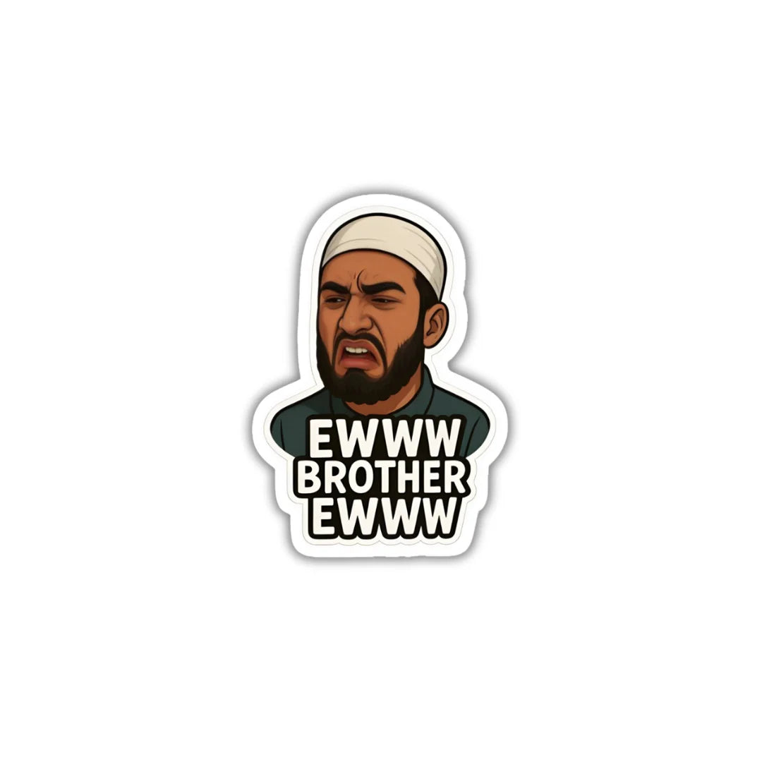 Eww Brother design sticker with stylish high-quality printing, durable finish and zero-residue removal by Drache