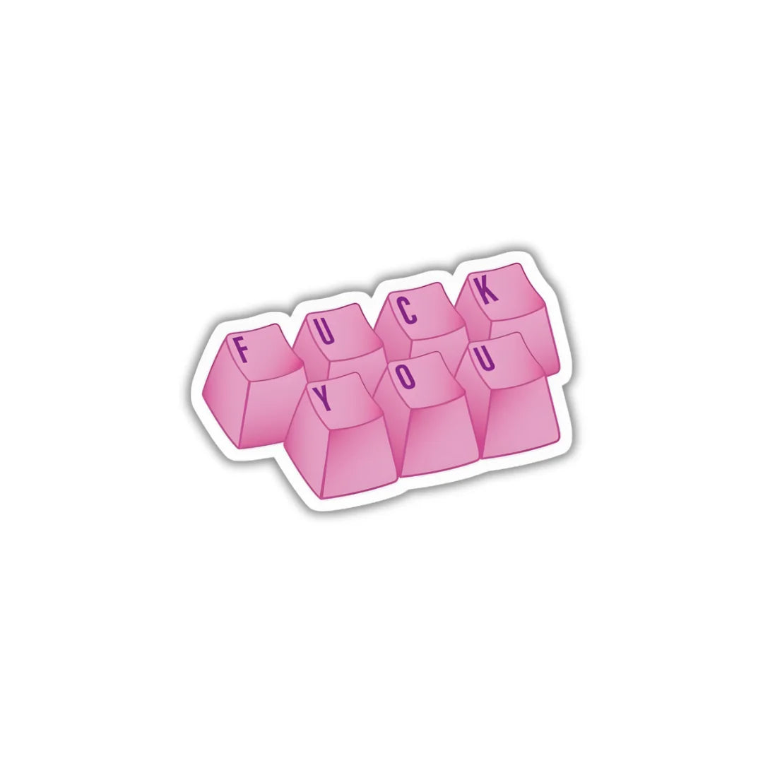 Fk You Buttons design sticker with stylish high-quality printing, durable finish and zero-residue removal by Drache