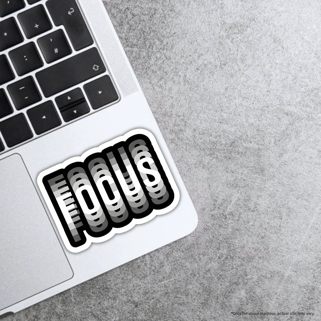 Focus design sticker with stylish high-quality printing, durable finish and zero-residue removal by Drache