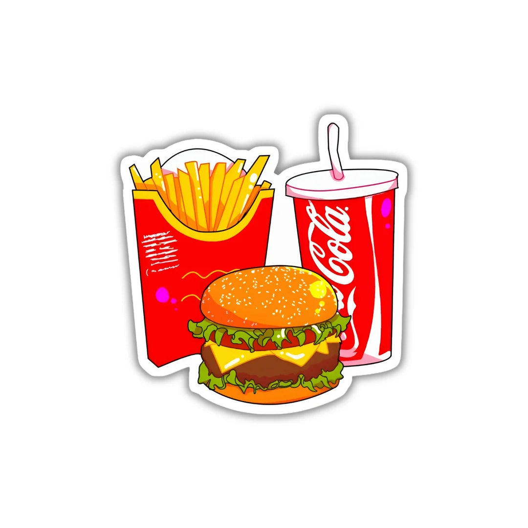 Food Combo design sticker with stylish high-quality printing, durable finish and zero-residue removal by Drache