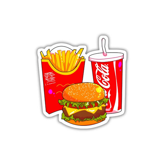 Food Combo design sticker with stylish high-quality printing, durable finish and zero-residue removal by Drache