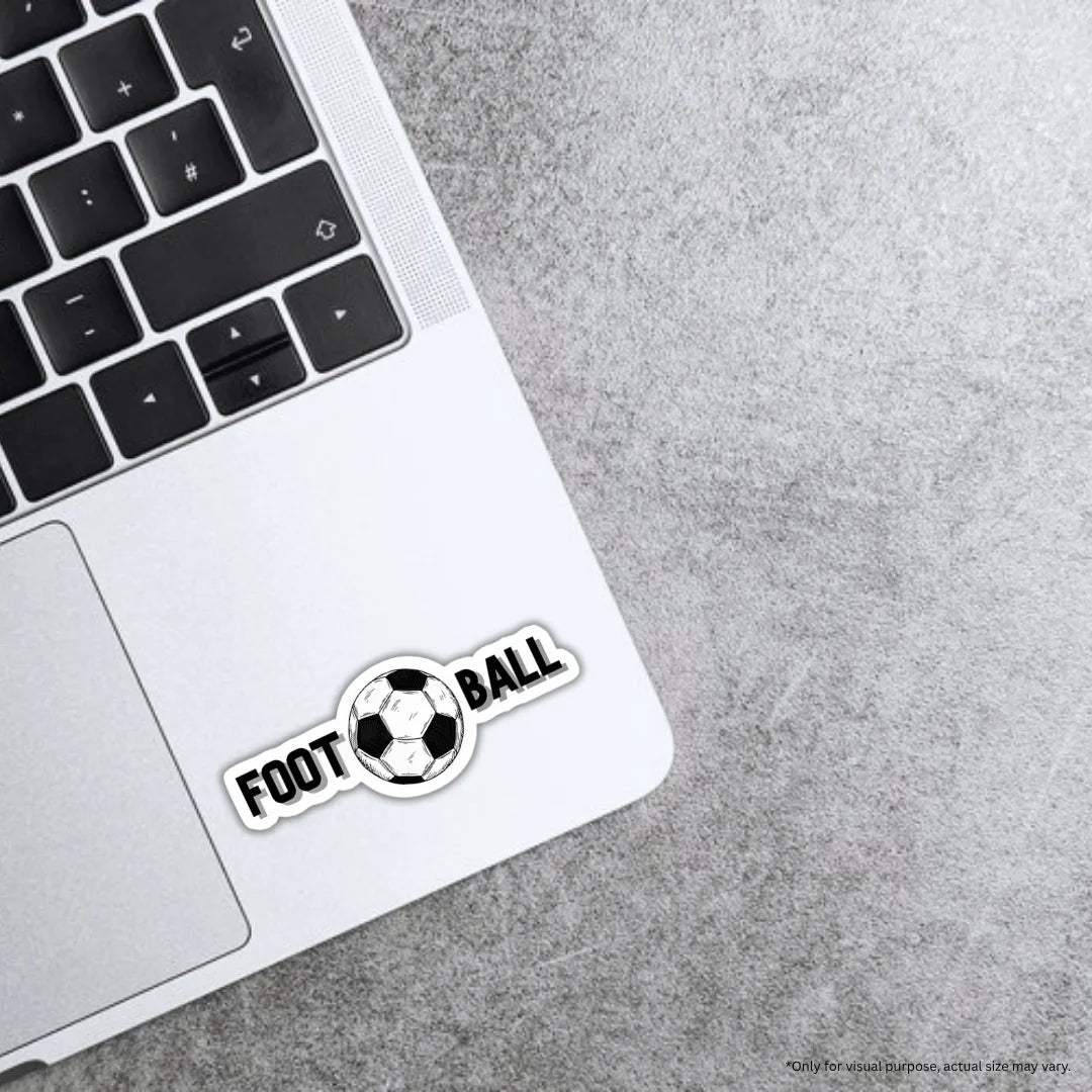 Football design sticker featuring durable finish, high-quality printing and zero-residue removal by Drache