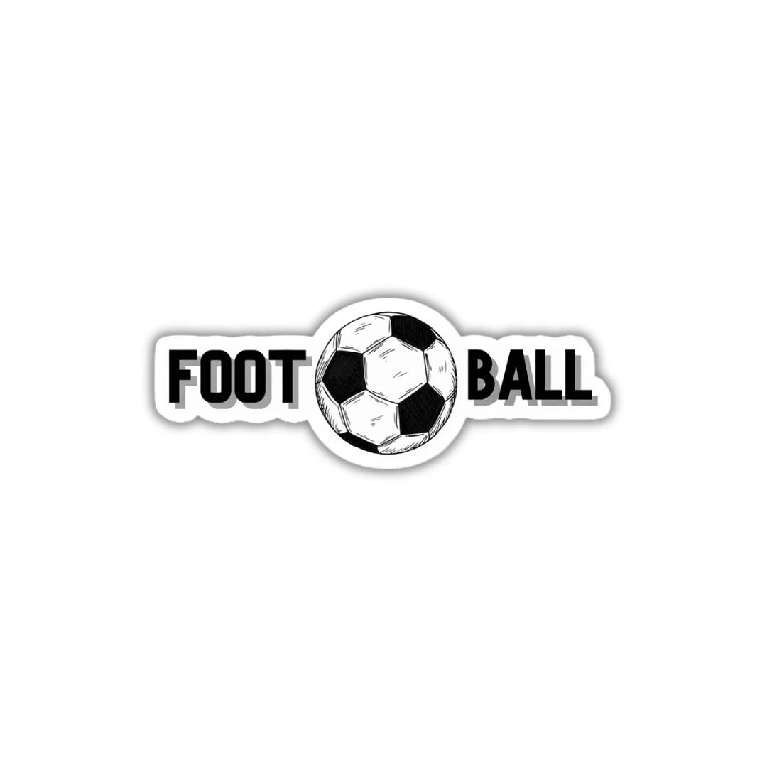 Football-themed sticker with premium printing, waterproof quality and scratch-resistant finish by Drache