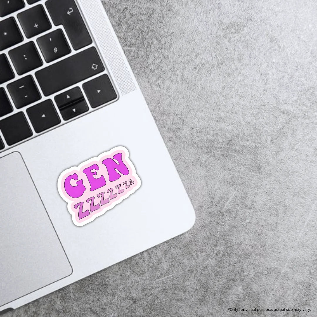 Gen Z sticker featuring a modern youth culture design, premium printing, waterproof quality and scratch-resistant finish