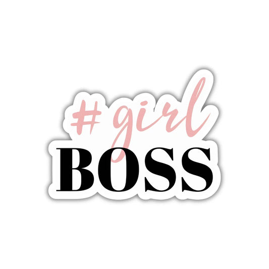 Girl Boss design sticker with stylish high-quality printing, durable finish and zero-residue removal by Drache