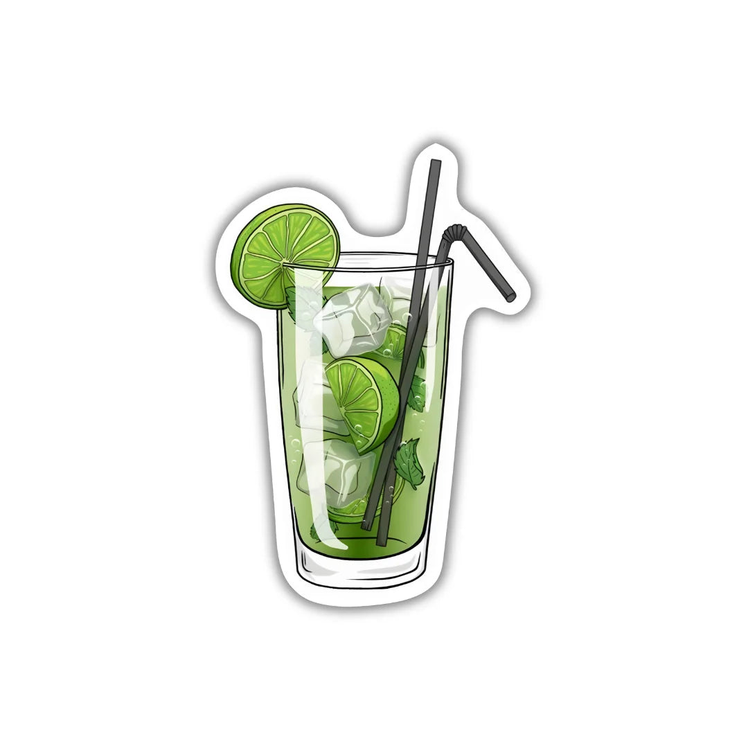 Green Mojito design sticker with stylish high-quality printing, durable finish and zero-residue removal by Drache