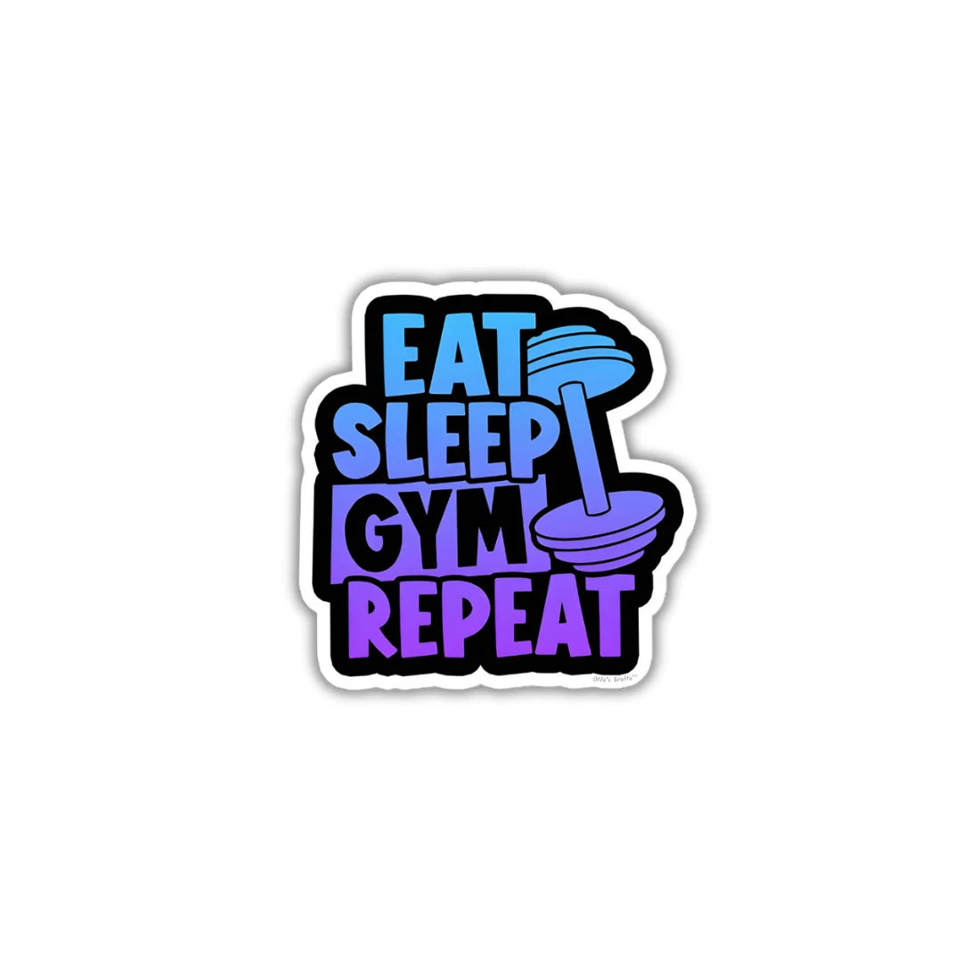 Gym Routine design sticker with stylish high-quality printing, durable finish and zero-residue removal by Drache