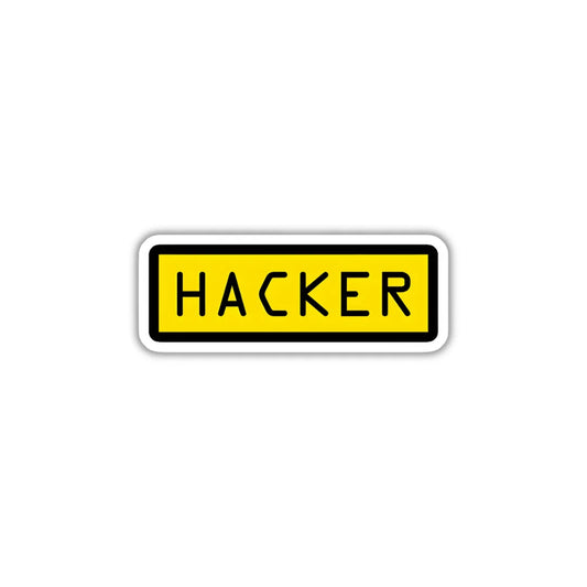 Hacker design sticker featuring crisp high-quality printing, durable finish and zero-residue removal by Drache