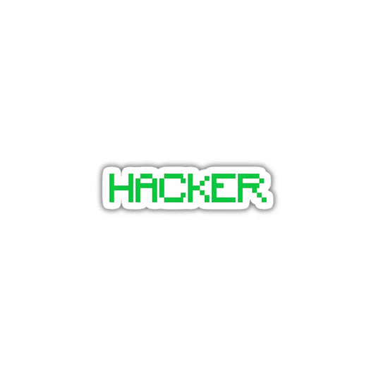 Green hacker-themed sticker with sharp high-quality printing, durable finish and zero-residue removal by Drache
