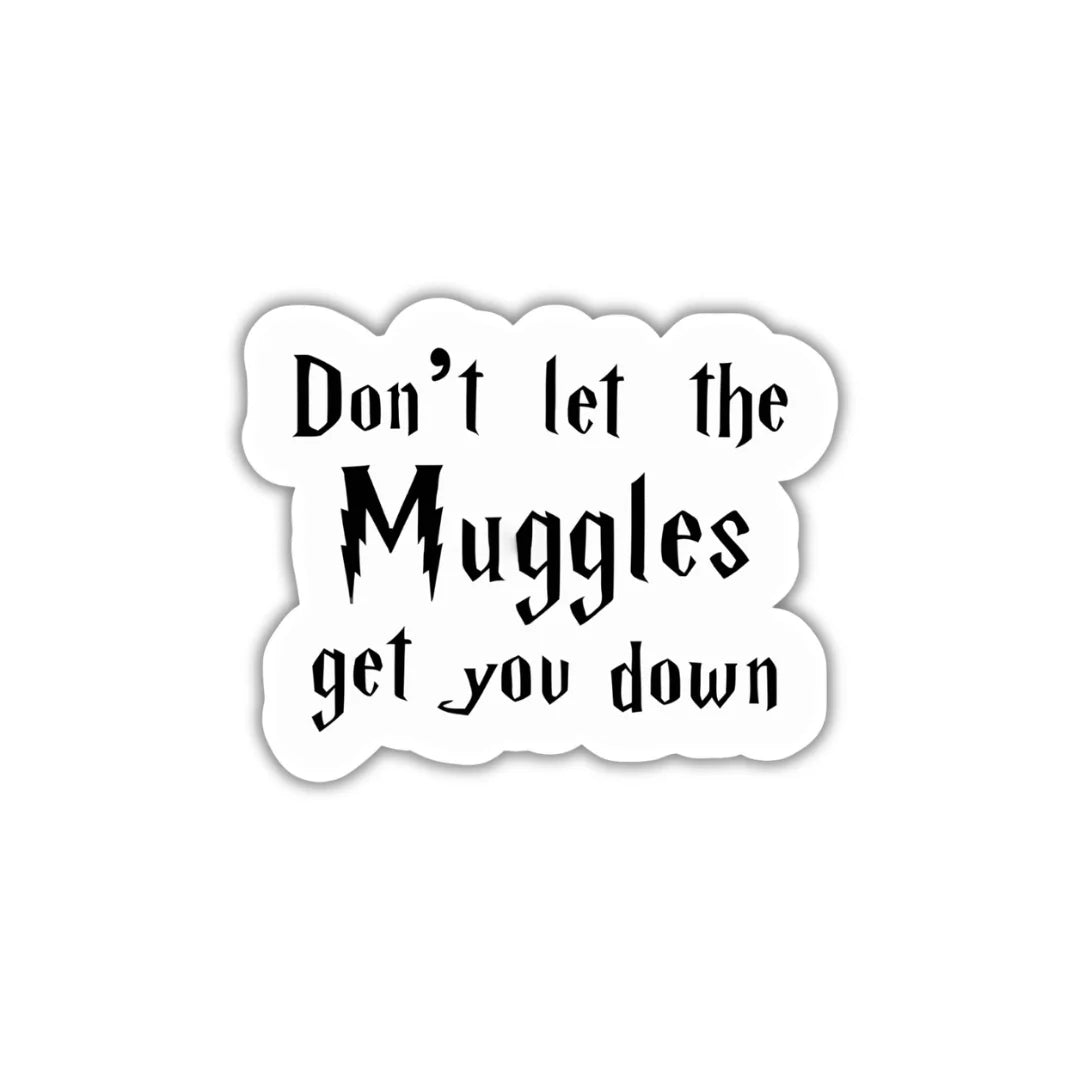 Harry Potter Muggles design sticker with stylish high-quality printing, durable finish and zero-residue removal by Drache